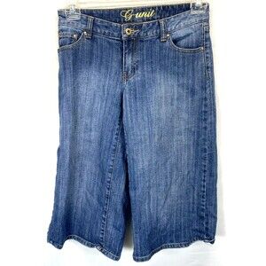 G-Unit Denim Bermuda Jean Shorts Womens Size 5 (30x11) Embellished Blue RN112078